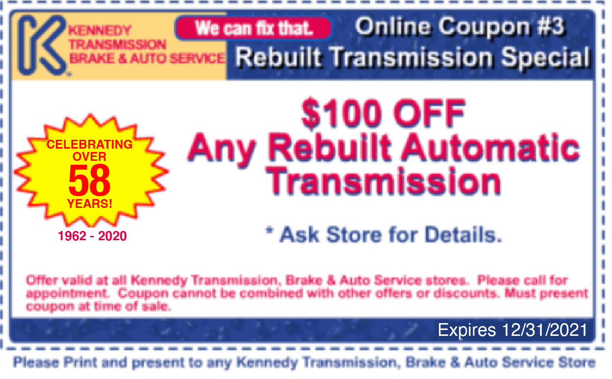 Auto Repair Discounts & Coupons Kennedy Transmission