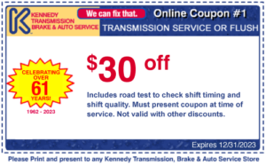 $30 off a transmission flush coupon.